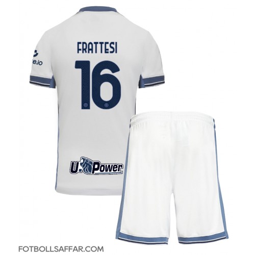 Inter Milan Davide Frattesi #16 Bortadräkt Barn 2024-25 Kortärmad (+ Korta byxor)